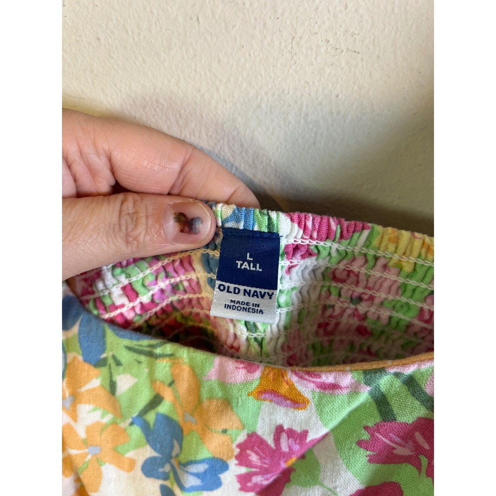 Old Navy Womens Mini Dress Floral Multi-Color L Tall - Picture 2 of 6